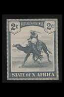 STATE OF NORTH AFRICA  1890's 2c Grey 'Camel Rider' De La Rue Local Stamp IMPERF ESSAY Recess Printed On Ungummed White  - Sonstige & Ohne Zuordnung