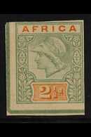 DE LA RUE ESSAY  1894  Minerva Imperf, 2½d Green & Orange, Inscribed "AFRICA," Mint Corner Example, Toned Gum, Small Gum - Autres & Non Classés