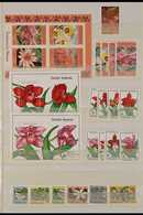 FLOWERS OF THE BRITISH COMMONWEALTH  1980's To Early 1990's NEVER HINGED MINT All Different Stamps (mainly Complete Sets - Non Classificati