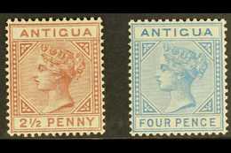 1879  2½d Red Brown And 4d Blue, Wmk CC, SG 19/20, Superb Mint No Gum. Cat £850 (2 Stamps) For More Images, Please Visit - Altri & Non Classificati