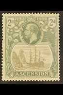 1924-33  2d Grey-black And Grey "Broken Mainmast" Variety, SG 13a, Fine Mint. For More Images, Please Visit Http://www.s - Ascensión