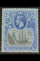 1924-33  2s Grey-black And Blue/blue "Cleft Rock" Variety, SG 19c, Fine Lightly Hinged Mint. For More Images, Please Vis - Ascension