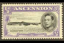1938-53  ½d Grey & Bluish Violet Perf 13 With LONG CENTRE BAR TO "E" Variety, SG 38ba, Never Hinged Mint, Fresh. For Mor - Ascensione