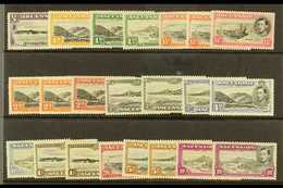 1938-53  KGVI Definitives Set Plus Additional Perfs Of 1½d Vermilion, 2d Red-orange, 3d Grey, 1s, 5s & 10s Values, SG 38 - Ascension