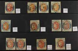NEW SOUTH WALES  1856-1863 "REGISTERED" STAMPS. An Interesting Fine Used Group With The Various Shades Identified With S - Other & Unclassified