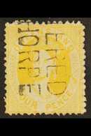 QUEENSLAND  1868-78 4d Yellow Perf 13, SG 89, Very Fine Used With Unusual 2-line Registered Town Cancel. For More Images - Autres & Non Classés