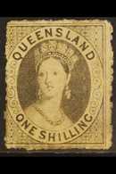 QUEENSLAND  1862-67 1s Grey Chalon, SG 29, Mint With Good Colour And Large Part Gum, Light Toning. For More Images, Plea - Autres & Non Classés