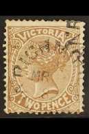 VICTORIA  1880-84 2d Sepia, Mixed Perf 13 And 12, SG 203, Very Fine Used With Clear Richmond March 1882 Cds, Very Scarce - Andere & Zonder Classificatie