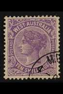 WESTERN AUSTRALIA  1902-11 10s Deep Mauve, Perf 12 X 12½, SG 127, Very Fine Used For More Images, Please Visit Http://ww - Autres & Non Classés