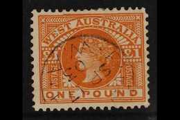 WESTERN AUSTRALIA  1902-11 £1 Orange Brown, Perf 12 X 12½, SG 128, Fine Cds Used For More Images, Please Visit Http://ww - Other & Unclassified