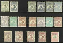 1915-1935 MINT 'ROOS COLLECTION  On A Stock Card That Includes 1915 (wmk 5) 2d And 2½d, 1917-27 2d, 2½d (2 Shades), 6d,  - Other & Unclassified