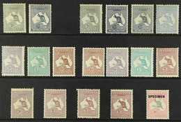 1915-1935 MINT 'ROOS COLLECTION  On A Stock Card That Includes 1915 (wmk 5) 2d And 2½d, 1917-27 2d, 2½d (2 Shades), 6d,  - Autres & Non Classés