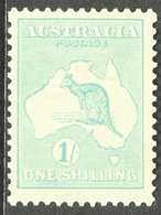 1915-27  1s Blue-green Kangaroo Die IIB With WATERMARK SIDEWAYS Variety, SG 40ba, Never Hinged Mint, Fresh. For More Ima - Other & Unclassified