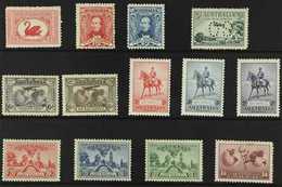 1929-36 FINE MINT KGV COMMEMORATIVES  Presented On A Stock Card With Sturt Set, Jubilee Set, SA Set & More. (13 Stamps)  - Andere & Zonder Classificatie