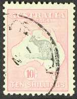 1931-36  10s Grey & Pink Kangaroo, SG 136, Cds Used, Centred To Lower Left. For More Images, Please Visit Http://www.san - Other & Unclassified