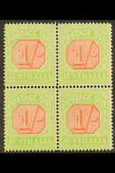 POSTAGE DUE  1913-23 Scarlet And Pale Yellow Green, SG D85, BLOCK OF FOUR Very Fine Mint. For More Images, Please Visit  - Altri & Non Classificati