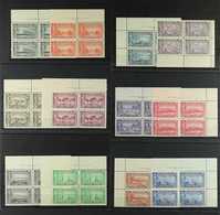 1948  Tercentenary Set Complete In Plate Inscription Blocks Of 4 (5s Without Inscription), SG 178/93, Very Fine Never Hi - Autres & Non Classés