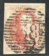 1849-50  40c Carmine Medallion Watermark "LL" In Frame (Michel 5 A, SG 5, COB 5), Fine Used, Four Margins, Fresh, Cat £7 - Andere & Zonder Classificatie