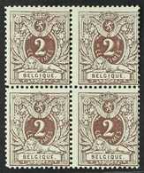 1888  2c Chocolate Numeral (SG 69, Michel 48, COB 44), Fine Mint (two Stamps Are Never Hinged) BLOCK Of 4, Very Fresh. ( - Andere & Zonder Classificatie