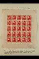 1919  10c Carmine-red King Albert Tin Hat (COB F168A, SG 240, Michel 148), Fine Mint (stamps Are Never Hinged) Complete  - Autres & Non Classés