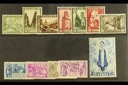 1933  Orval Abbey Restoration (Blue Madonna) Set Complete, SG 633/74, Very Fine And Fresh Mint. (12 Stamps) For More Ima - Altri & Non Classificati