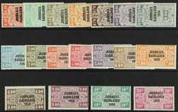 NEWSPAPERS  1928 "JOURNAUX DAGBLADEN" Overprints Complete Set (SG N443/60, COB JO1/18), Fine Mint, Fresh. (18 Stamps) Fo - Andere & Zonder Classificatie