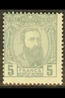 BELGIAN CONGO 1892  5f Grey Leopold, COB 12, Fine Mint, Centred To Upper Left. For More Images, Please Visit Http://www. - Altri & Non Classificati