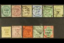 1895-96  Set (less 3a) To Both 1r, SG 49/60, Very Fine Used. (11 Stamps) For More Images, Please Visit Http://www.sandaf - Afrique Orientale Britannique