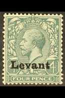 SALONICA FIELD OFFICE  1916 4d Grey Green, "Levant" Overprinted, SG S5, Fine Mint For More Images, Please Visit Http://w - British Levant