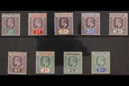 1904  KEVII MCA Wmk Complete Set, SG 54/62, Fine Fresh Mint. (9 Stamps) For More Images, Please Visit Http://www.sandafa - Britse Maagdeneilanden