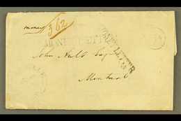 1854  (27 Feb) Stampless Entire Letter Endorsed "money" With "362" Number Alongside Plus Bearing Two (different Types) S - Other & Unclassified