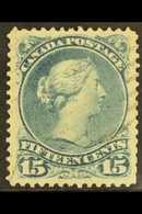 1868-76  15c Blue Grey Large Queen With PLATE CRACK/SCRATCH (position 91) Variety, Unitrade 30b Viii, Fine Lightly Used, - Autres & Non Classés