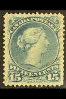 1868-76  15c Blue Grey Large Queen With PLATE CRACK/SCRATCH (position 91) Variety, Unitrade 30b Viii, Fine Lightly Used, - Other & Unclassified