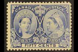 1897  Jubilee 50c Pale Ultramarine, SG 134, Fine Mint. For More Images, Please Visit Http://www.sandafayre.com/itemdetai - Other & Unclassified