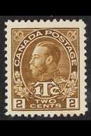 1916   2c + 1c Brown, Die I, Perf 12, SG 238, Fine Mint. Scarce. For More Images, Please Visit Http://www.sandafayre.com - Altri & Non Classificati