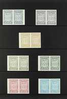 REVENUE  1938-47 SASKATCHEWAN LAW STAMP Set From $1 To $50 (Barefoot 61B/67B) As Never Hinged Mint Rouletted Pairs. Love - Andere & Zonder Classificatie