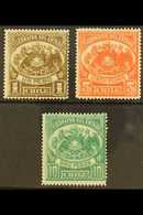 TELEGRAPH STAMPS  1883 1p, 5p & 10p Top Values, Barefoot 4/6, Fine Mint, Fresh. (3 Stamps) For More Images, Please Visit - Cile