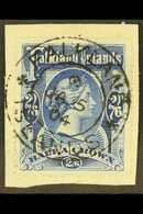 1898  2s6d Deep Blue, SG 41, Very Fine Used On Small Piece, Tied By Full "JA 5 / 04" Cds. For More Images, Please Visit  - Islas Malvinas