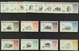 1960-66  Birds Definitives Set, SG 193/207, Plus ½d D.L.R. Printing, SG 193a, Never Hinged Mint. (16 Stamps) For More Im - Falklandinseln