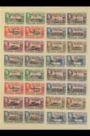 1944-45  "Graham Land", "South Georgia", "South Orkneys" & "South Shetlands" Overprints Complete Sets, SG A1/A8, B1/B8,  - Falklandeilanden