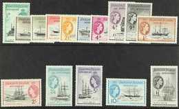 1954-62  Definitives Complete Set, SG G26/40, Never Hinged Mint. (15 Stamps) For More Images, Please Visit Http://www.sa - Falklandinseln