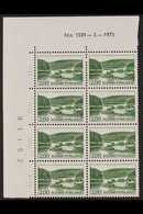 1963-74  Pictorial Definitive 2m Green On Ordinary Paper (SG 675, Facit 592 V1) - A Numbered And Dated CORNER BLOCK OF E - Andere & Zonder Classificatie