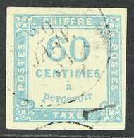 POSTAGE DUES  1871 - 8 60c Blue, Yv 9, Superb Used. For More Images, Please Visit Http://www.sandafayre.com/itemdetails. - Otros & Sin Clasificación