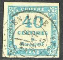 POSTAGE DUES  1871 - 78 40c Blue, Yv 7, Superb Cds Used. For More Images, Please Visit Http://www.sandafayre.com/itemdet - Otros & Sin Clasificación