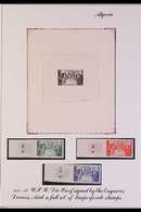 ALGERIA  1949 25fr Universal Postal Union (UPU), SG 297 Or Yvert 278, A Superb Imperf SUNKEN DIE PROOF Printed In Black  - Andere & Zonder Classificatie
