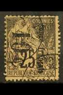 CONGO  1891 10c On 25c, Small "o", Reading Downwards, Yv 5b, Very Fine Used. For More Images, Please Visit Http://www.sa - Sonstige & Ohne Zuordnung