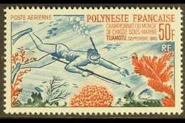 POLYNESIA  1965 50F Multicoloured "Spear Fisherman" Air Post, Yv 14, Never Hinged Mint For More Images, Please Visit Htt - Altri & Non Classificati