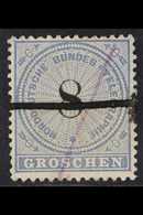 NORTH GERMAN CONFEDERATION  TELEGRAPH STAMP 1869 8gr Black & Ultramarine, Michel 6, Fine Used With Pen Cancel, Scarce. F - Autres & Non Classés