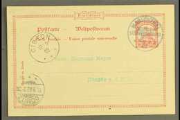 SOUTH WEST AFRICA  1902 (16 Jun) 10pf Yacht Postal Stationery Card To Germany Cancelled By Fine "MARIENTAL" Cds Postmark - Altri & Non Classificati