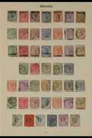 1886 - 1929 TREMENDOUS COLLECTION ON "IMPERIAL" ALBUM PAGES.  Chiefly Used And Complete Apart From The 1925 £5 Stamp; No - Gibraltar